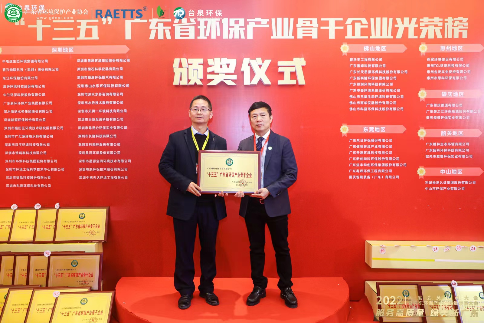 林口恭喜——粤辉环保荣获“十三五”广东省环境保护产业骨干企业称号！
